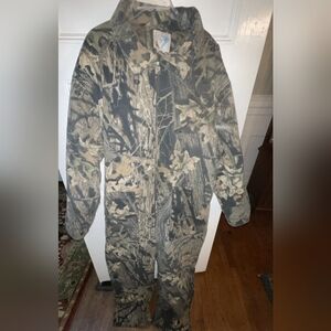 Vintage Trophy Club Coveralls Mossy Oak Breakup Camo XL